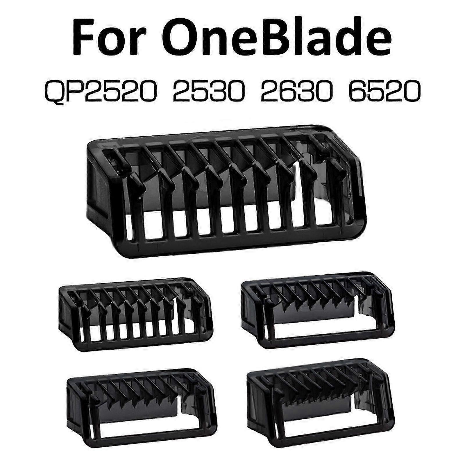 Philip OneBlade Compatible Guide Comb Replacement - 1MM, 2MM, 3MM, 5MM Beard Trimming Attachments