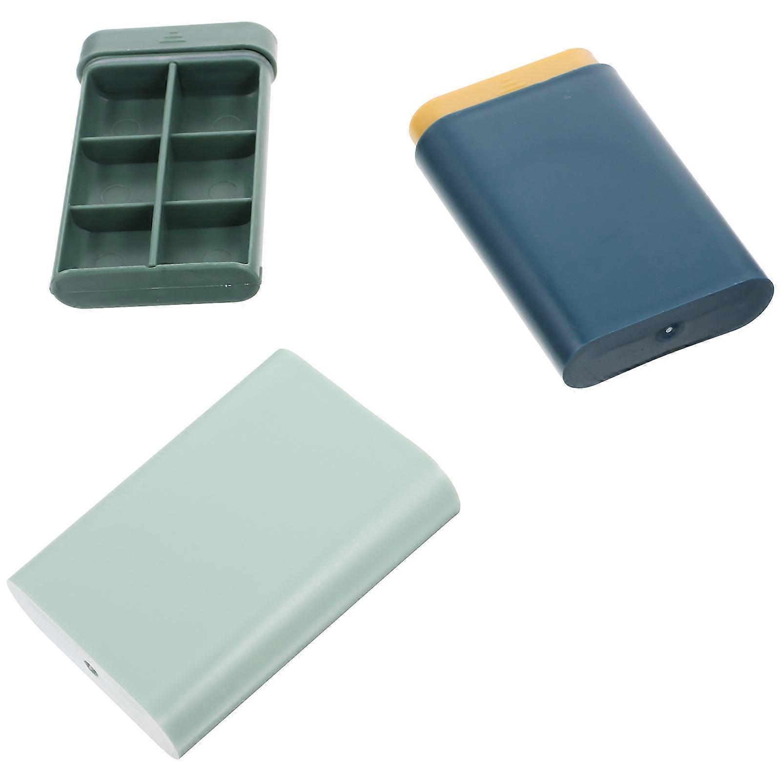 Compact Household Medicine Organizer For Elderly Assorted Color 10x6x2cm Rectangular Pill Organization 10Pcs