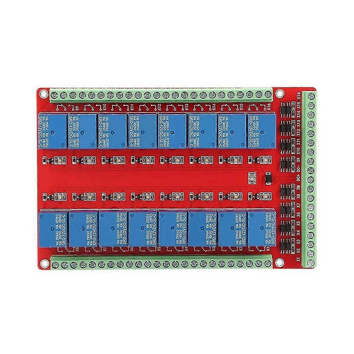 24v Isolated 16-channel Relay Control Module High/low Level Trigger 16-channel Relay Module Interfa