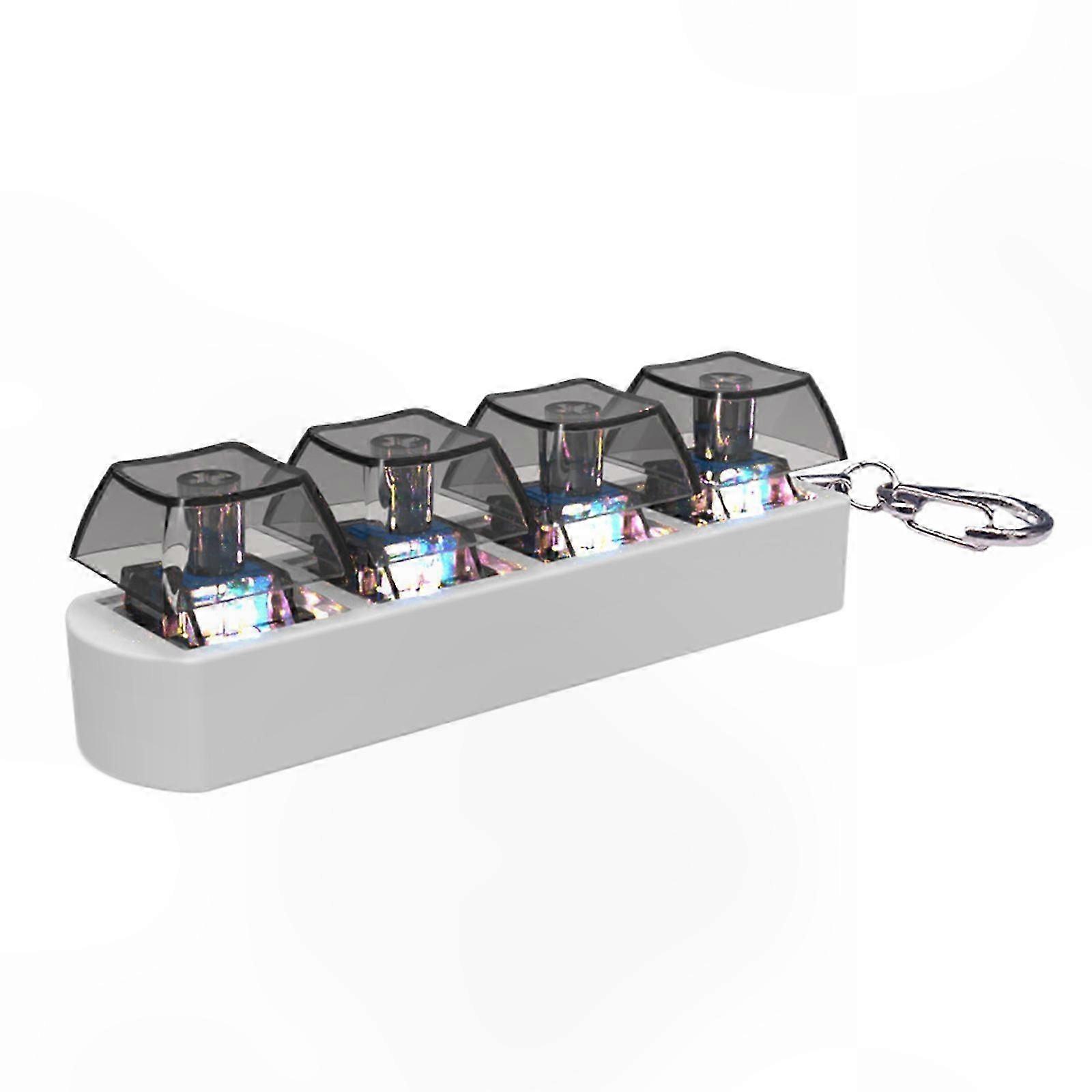 LED Light-Up Keycap Tester with 4 Keys for Stress Relief and Smooth Operation Multicolor Mechanical Keyboard Toy