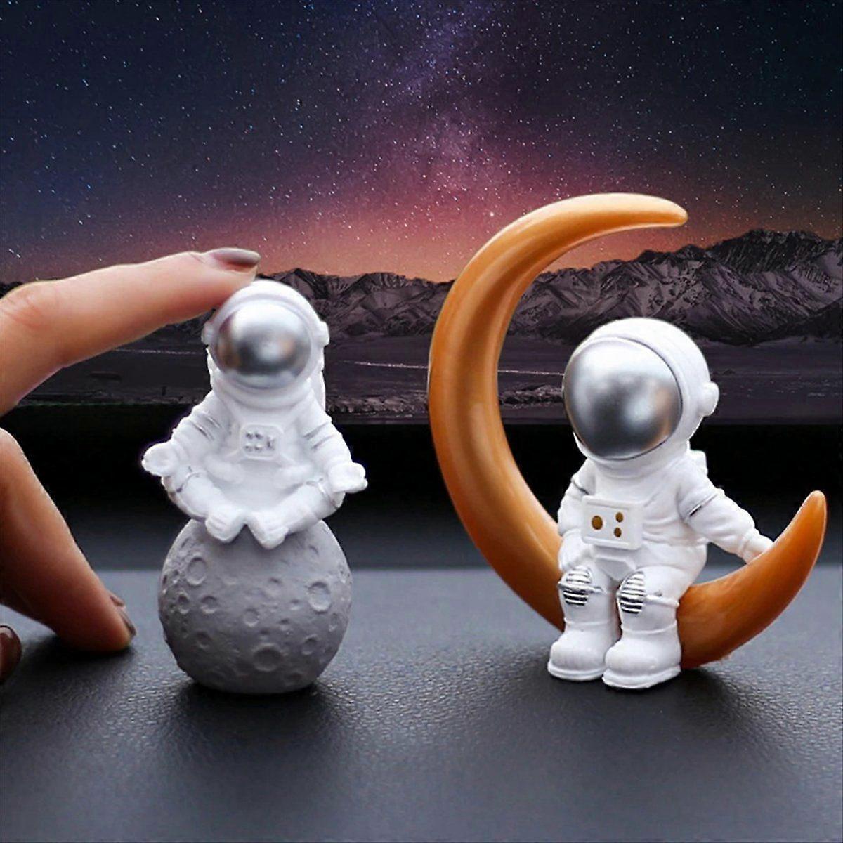 4 pcs Astronaut Figure Statue Figurine Blue