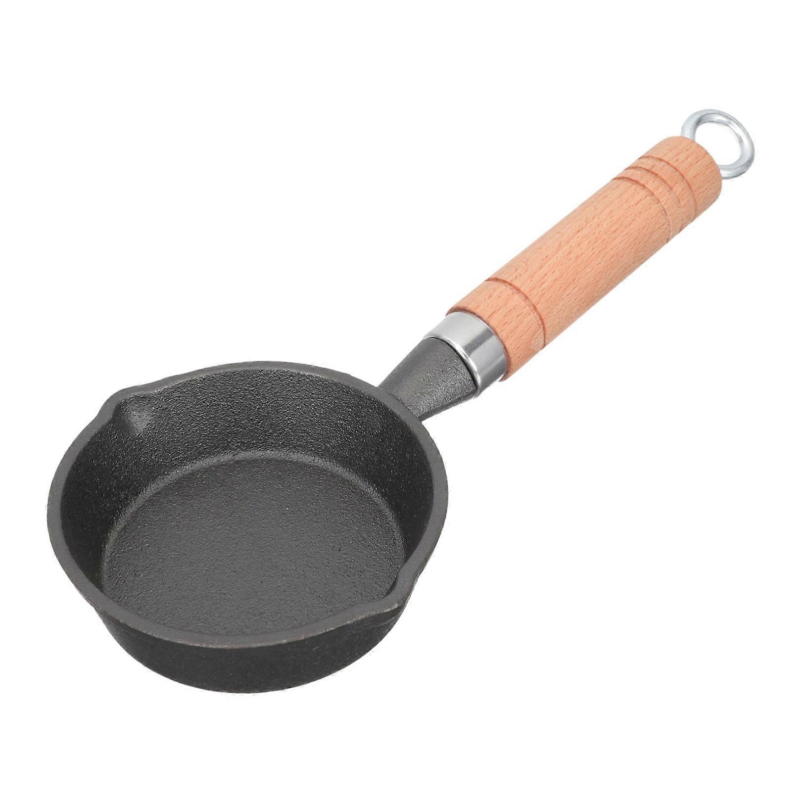 NonStick Mini Omelette Pan FlatBottom Cast Iron Frying Pan With Handle Induction And Gas Stove Compatible