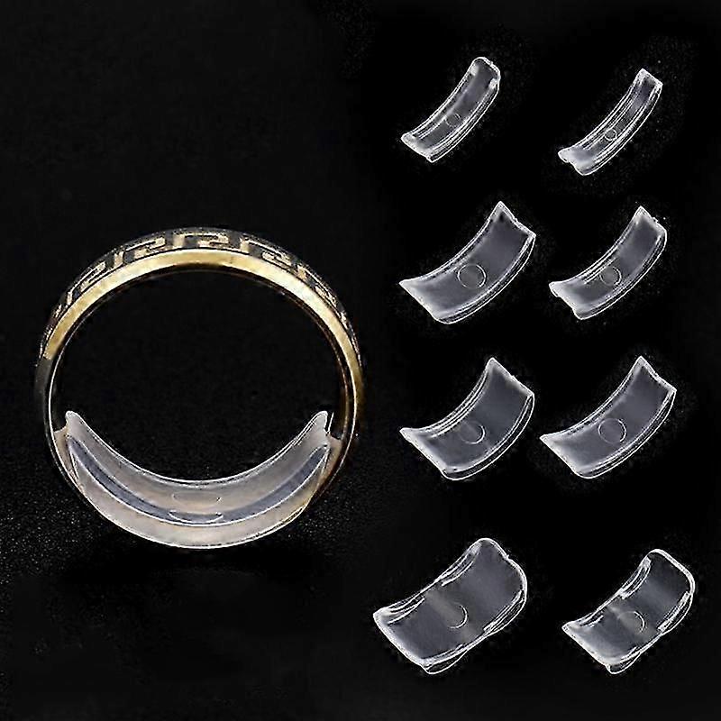 8 Sizes Invisible Clear Ring Size Adjuster Resizer Loose Ring Reducer Ring Sizer