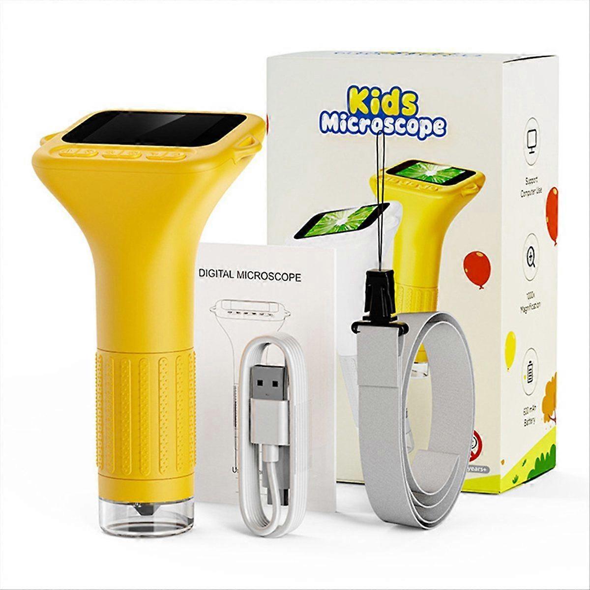 Children'S Microscope 2 Inch Handheld Digital Children'S Microscope Portable Mini Microscope 1080P