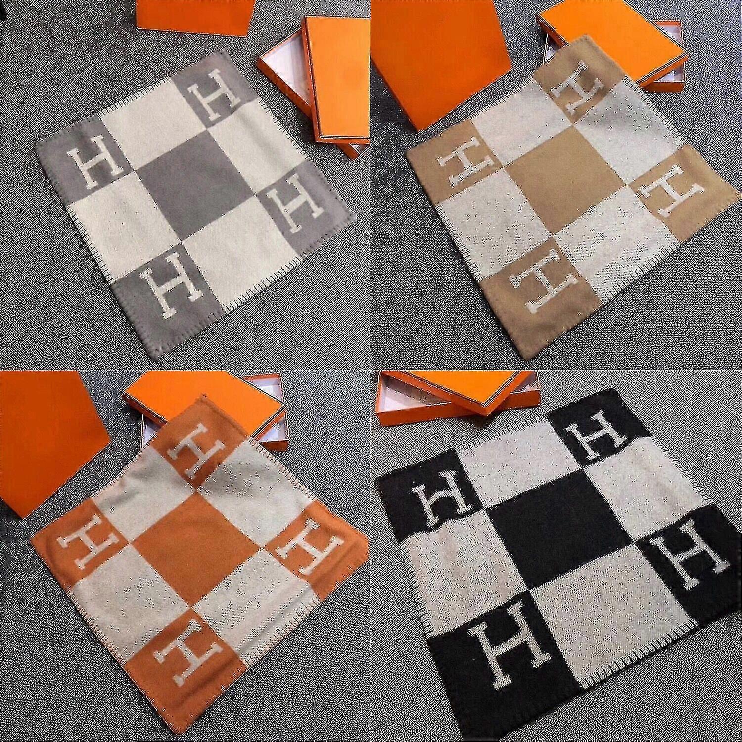 45x45cm H字型ウールとカシミヤクッションカバー、書斎、ソファ、飛行機用