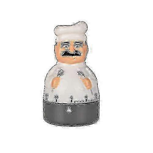 Enhanced Kitchen Countdown Timer: 60-Minute Mechanical Timer with Chef Shape & Alarm Clock for Cooking Lovers