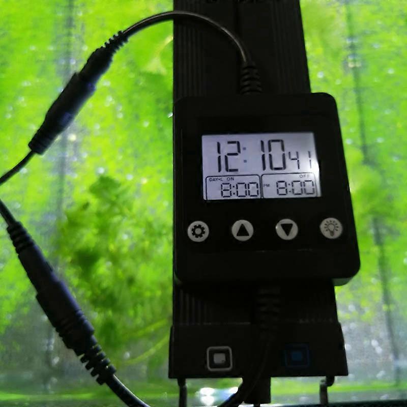 Akvarium LED-ljuskontroll Dimmermodulator med LCD-skärm för akvarium Intelligent timing-dimningssystem