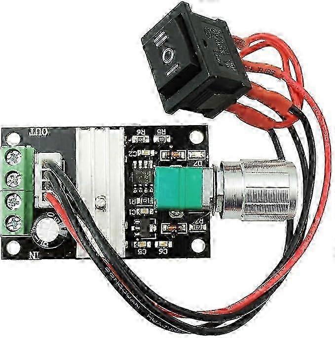 Motor speed regulator, DC 6V 12V 24V 3A PWM motor speed reversible controller regulator, forward and reverse control switch button with spee