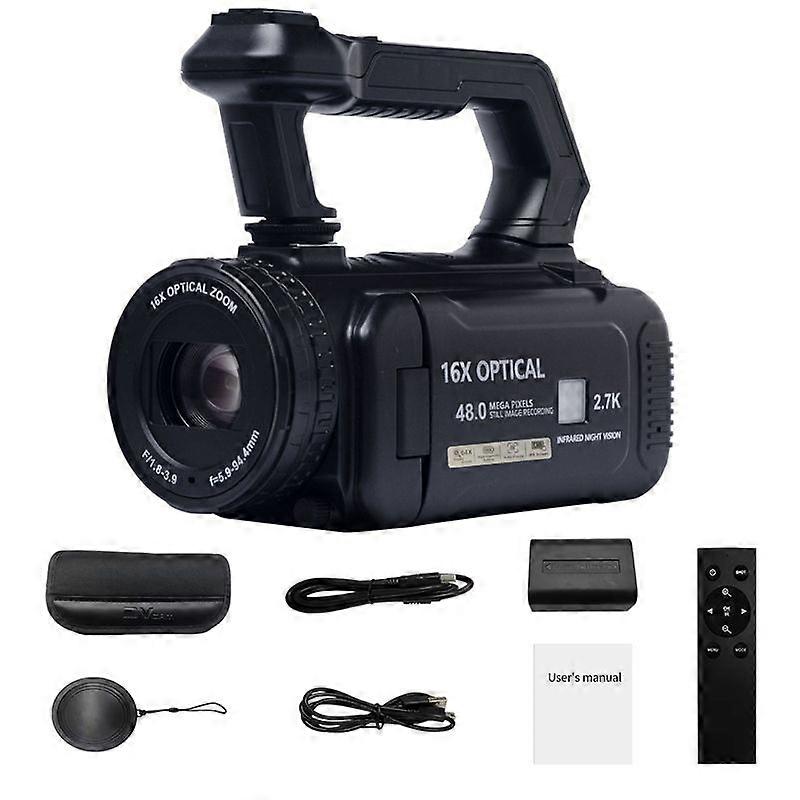 2.7K 16X Optical Zoom DV Camera Electronic Anti Shake Digital Camera with Remote Control