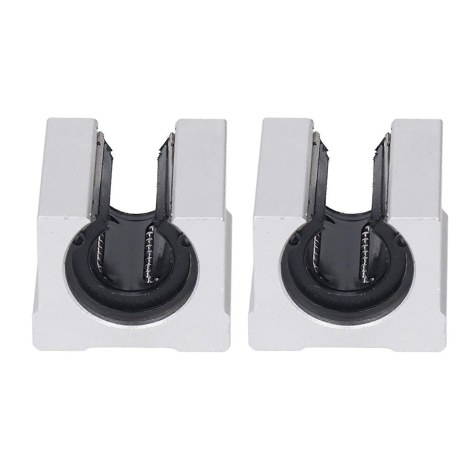 2PCS Linear Ball Bearing Slide Block Aluminum Alloy SBR20UU Open Linear Bearing Block for Robot