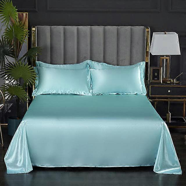 Bed Sheet Satin Smooth Flat Bed Sheet For Summer Fabric Double Bedding