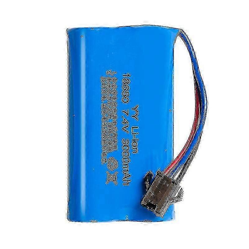 بطارية ليثيوم أيون 18650 قابلة لإعادة الشحن 7.4 فولت 3000 مللي أمبير في الساعة لألعاب RC ، قنبلة مائية كهربائية مع موصل SM