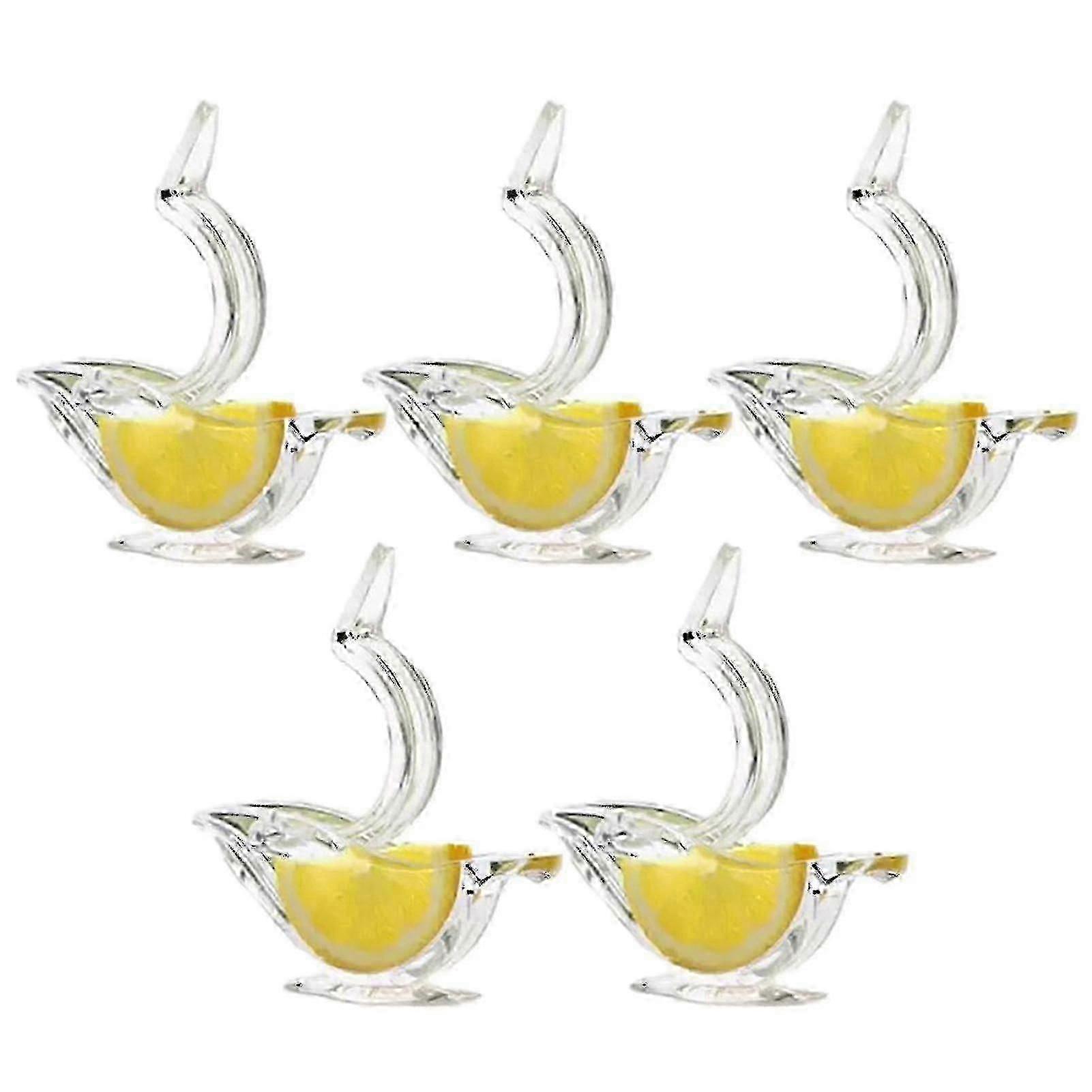 Manual Acrylic Lemon Juicer with Clip, Clear Fruit Squeezer for Citrus Orange Lime Slices