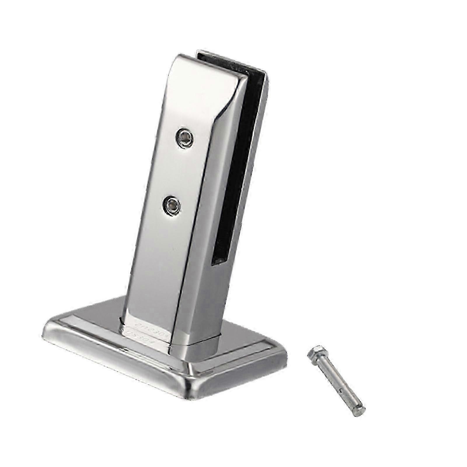 Black Glass Railing Clamp for Deck and Staircase with Square Glass Clips