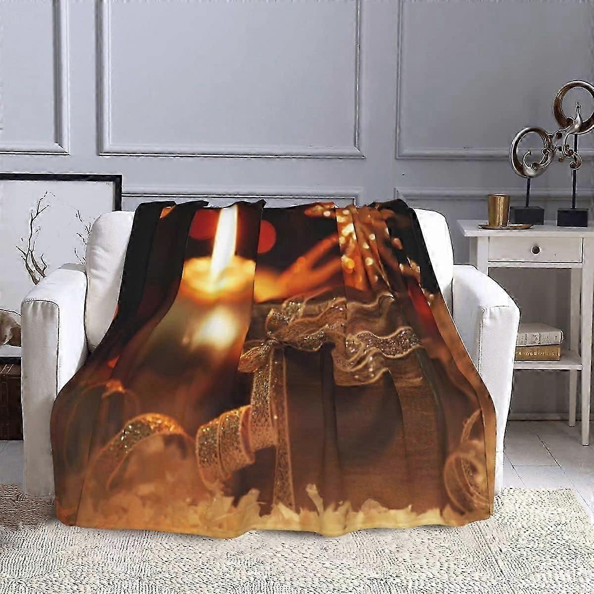 Vánoční deka, Vánoční dárková deka, Deka s 3D vzorem, Pohodlná deka, Vhodné na cesty, piknik