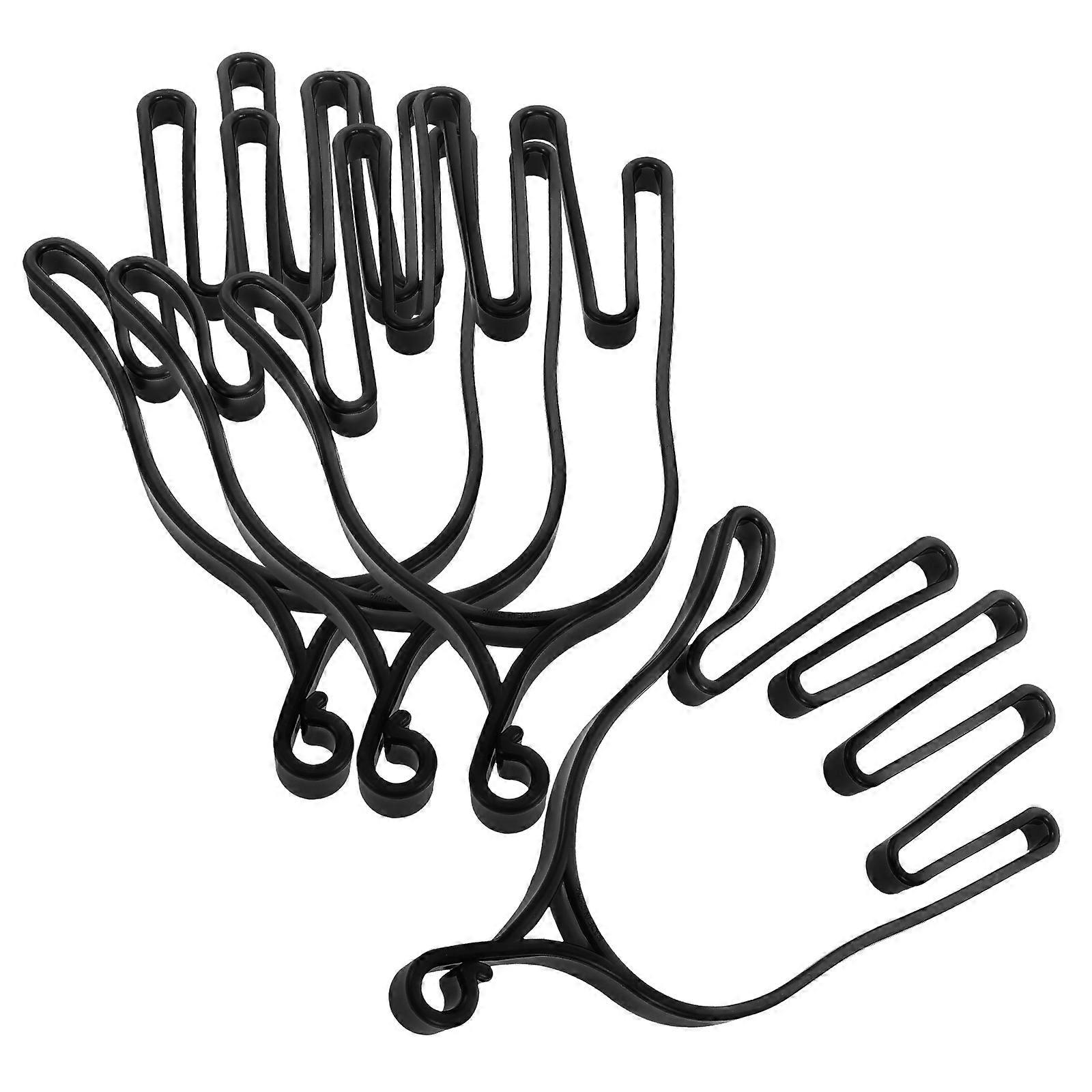 Golf Gloves Holder for Ventilated Storage 4Pcs Black Plastic Design