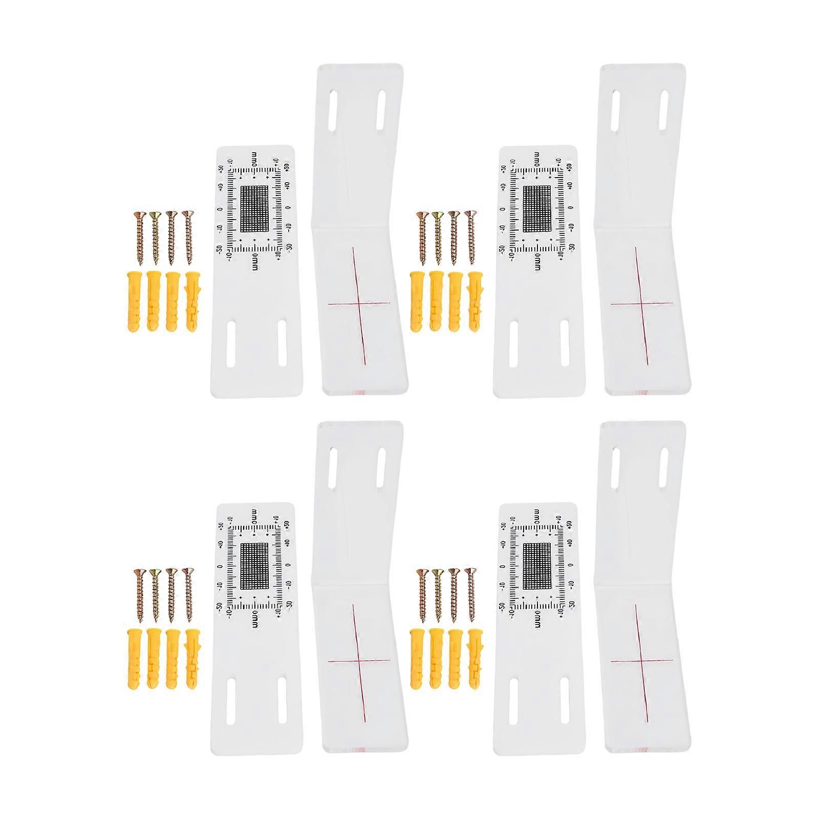 2/4Pcs Crack Gauge Ruler Wall Crack Monitoring Record Accurate Crack Monitoring Record Tool Crack Monitor Gauge Multicolor