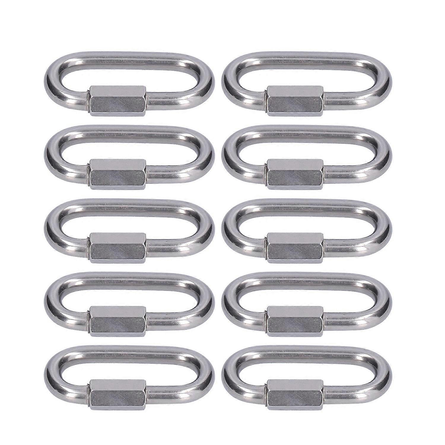 10Pcs Quick Link Connector Strong Durable Easy Install Small Size Chain ConnectorM4