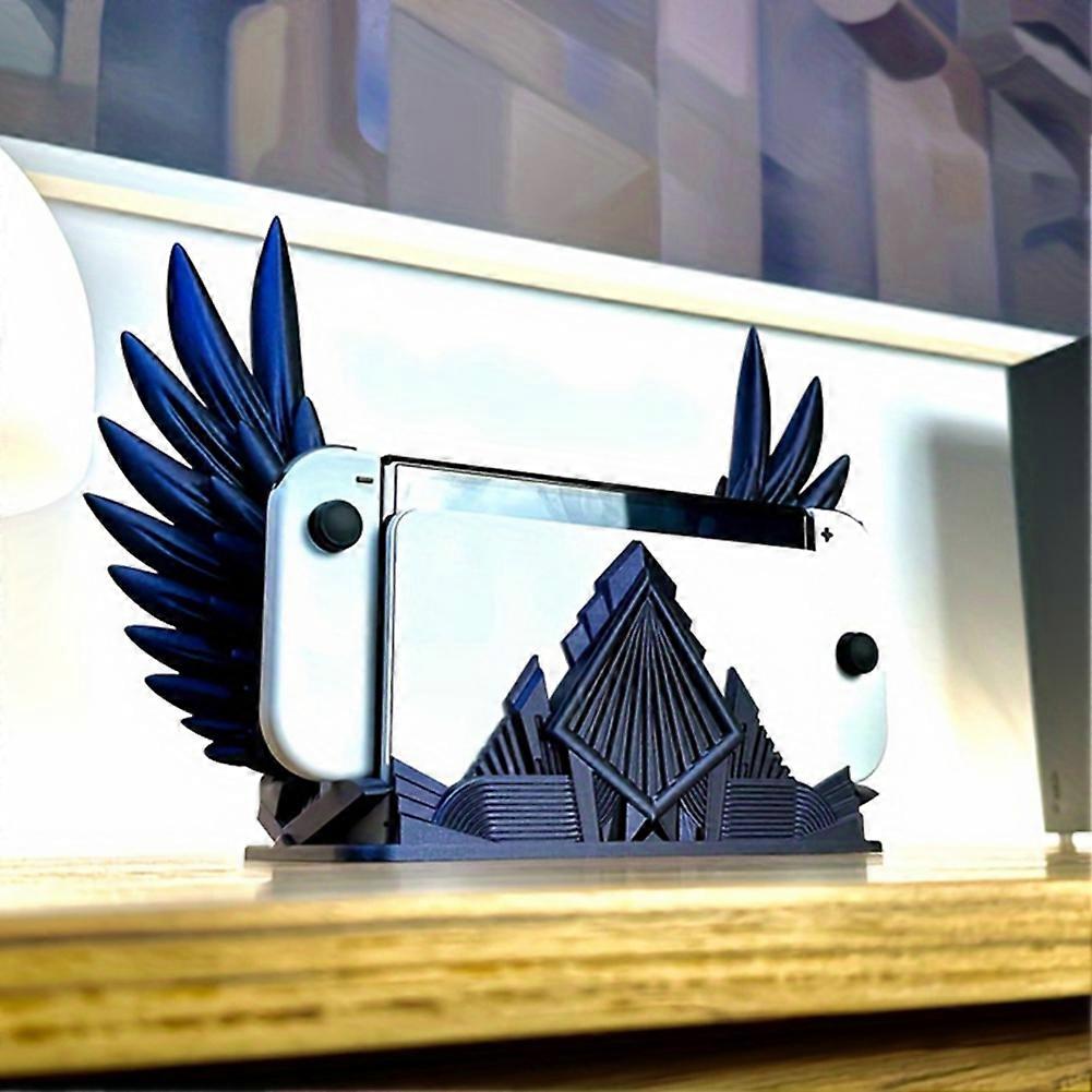 Detachable Wing Base Stand for Nintendo Switch Game Console Desktop Holder Decorative Display Accessory White