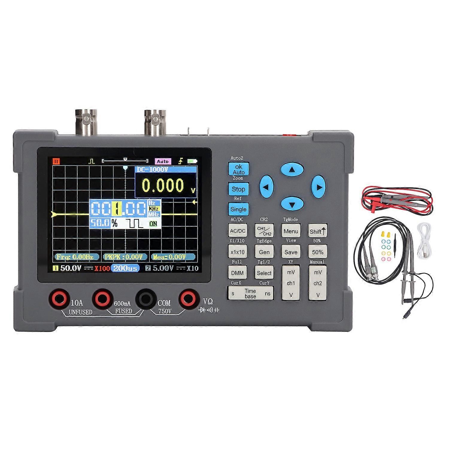 Digital Oscilloscope 3 in 1 Multimeter Signal Generator 120M 250MSa/s 3.2in Display 2 Channel