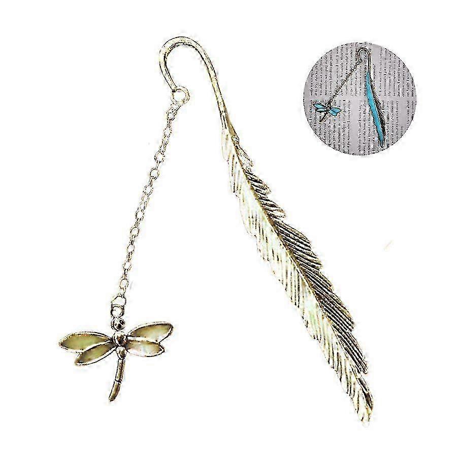 Creative Metal Feather Dragon Bookmark - Fluorescent