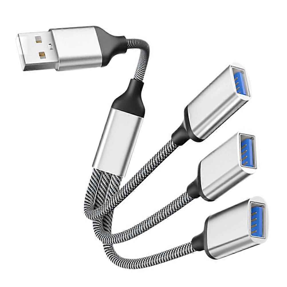 USB Power Splitter 1 to 3 Port Hub for Home Use 1 Male to 3 Female