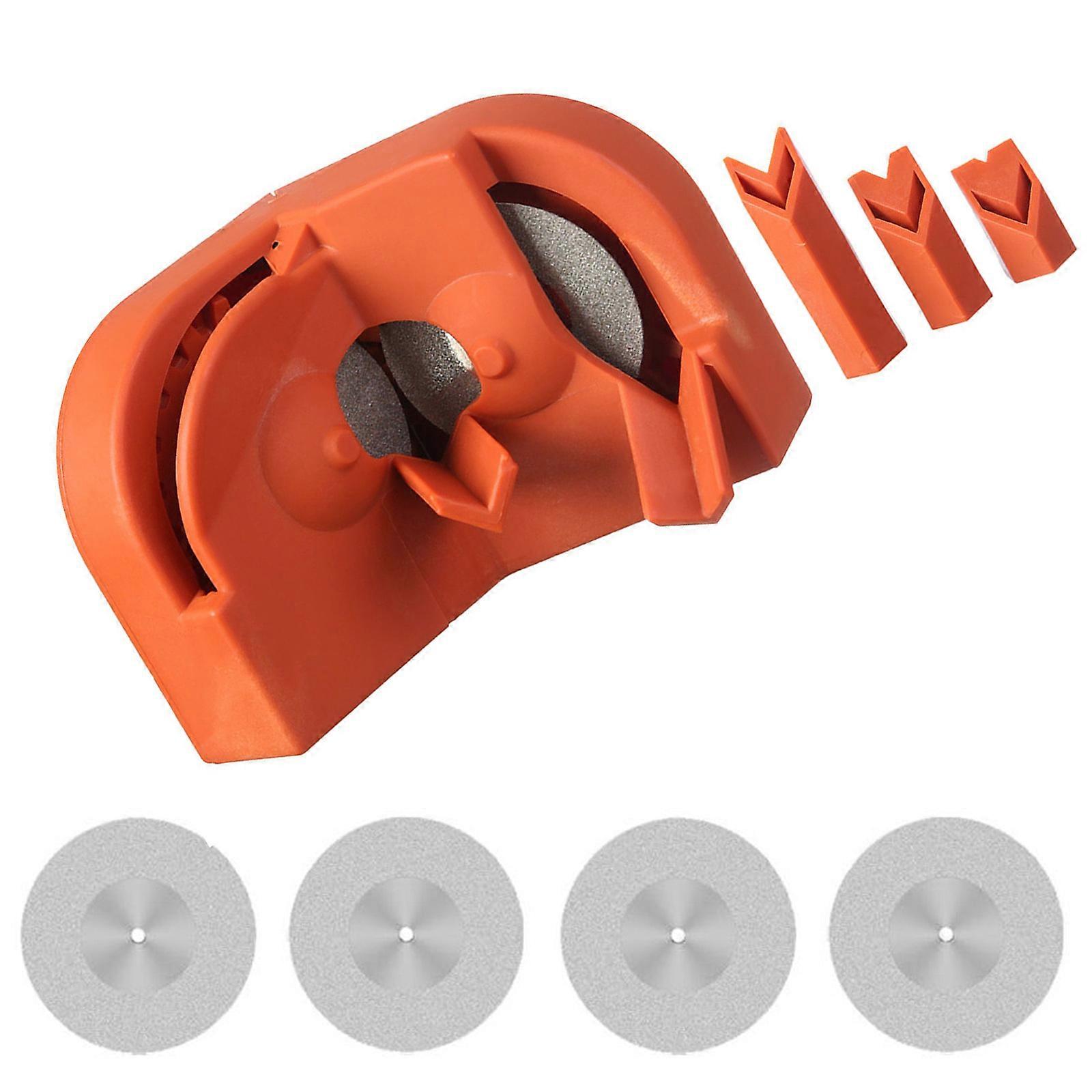 Portable Drill Bit Sharpener Grinding Tool For Chainsaw Drill Bit Metal Plastic Construction for Metalworking Multicolor