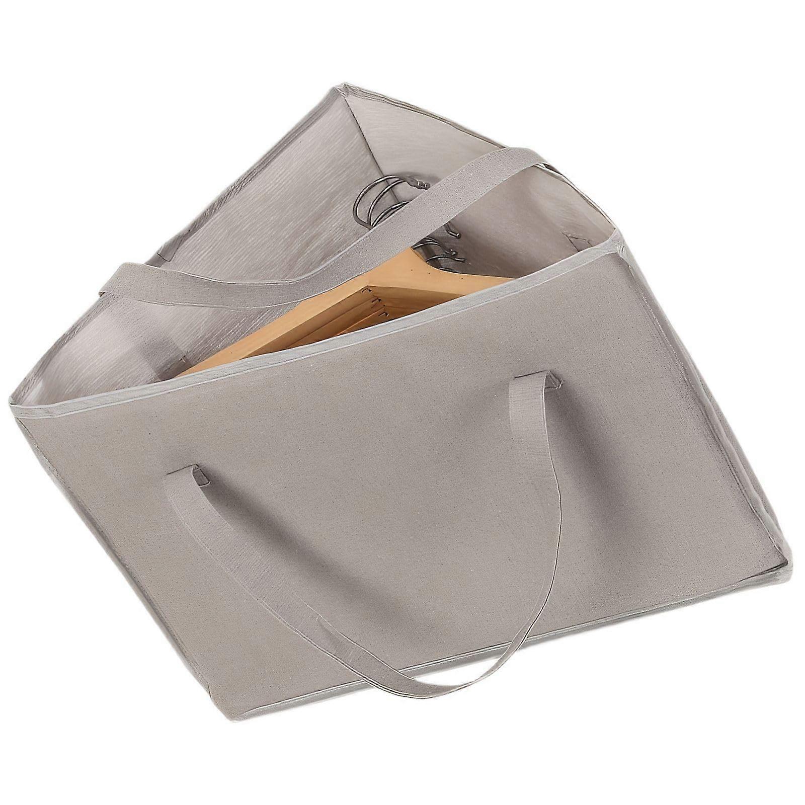 Clothes Hanger Storage Bag with Triangular Garment Organizer for Closet and Travel, Gray