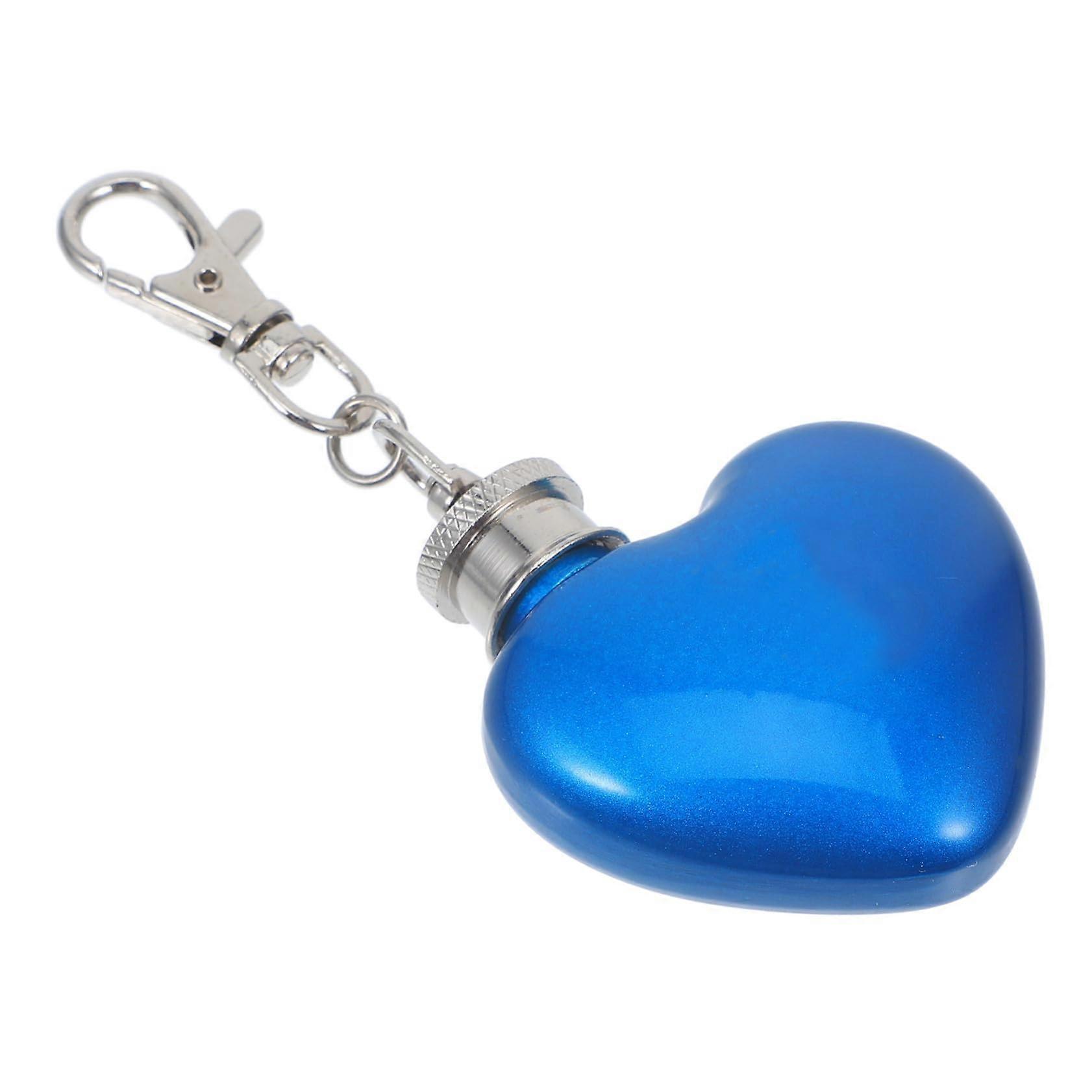 Heart Shaped Stainless Steel Keychain Flask with Mirror Finish for Camping and Travel
