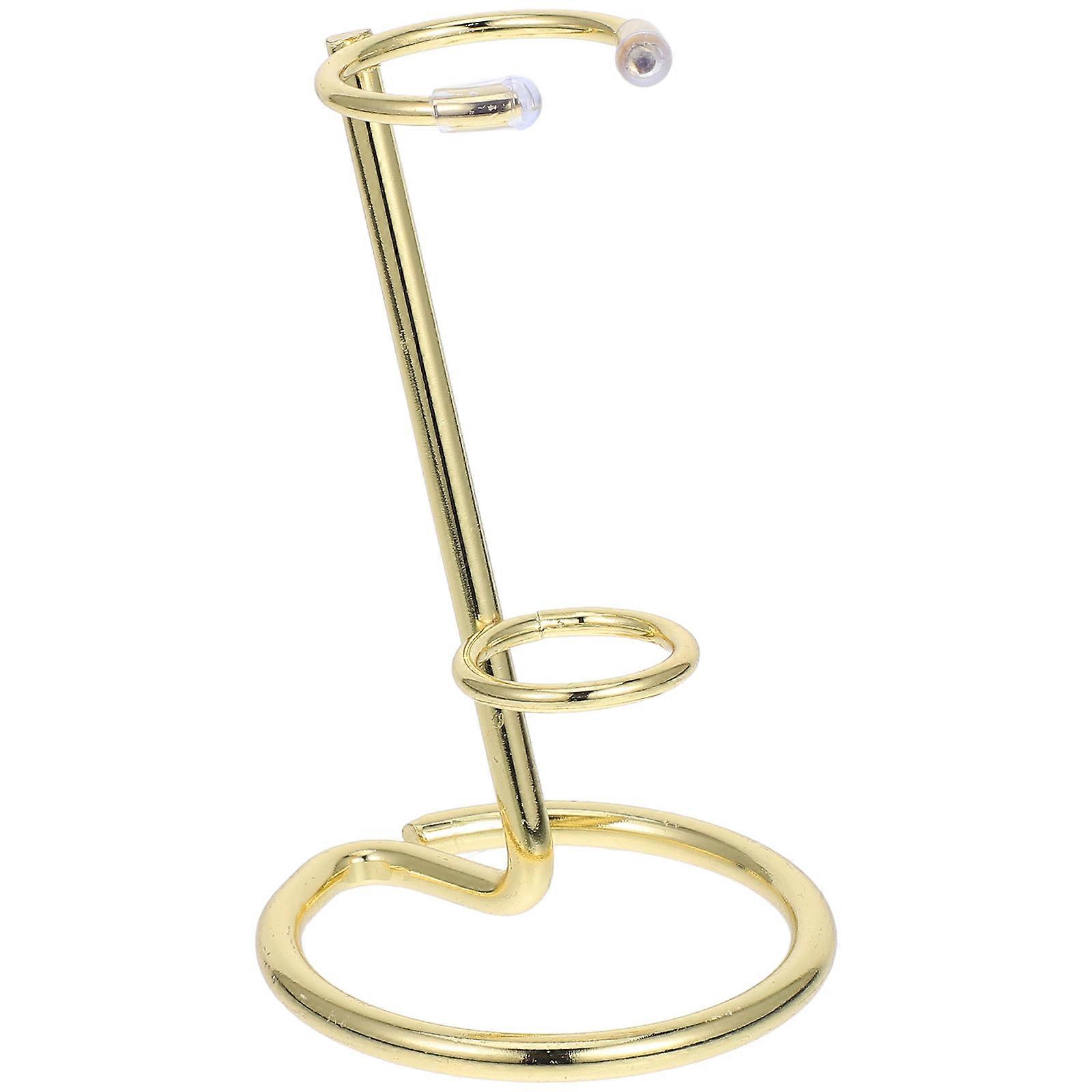 Rock Display Stand Iron Holder for Display Golden Crystal Storage Stand