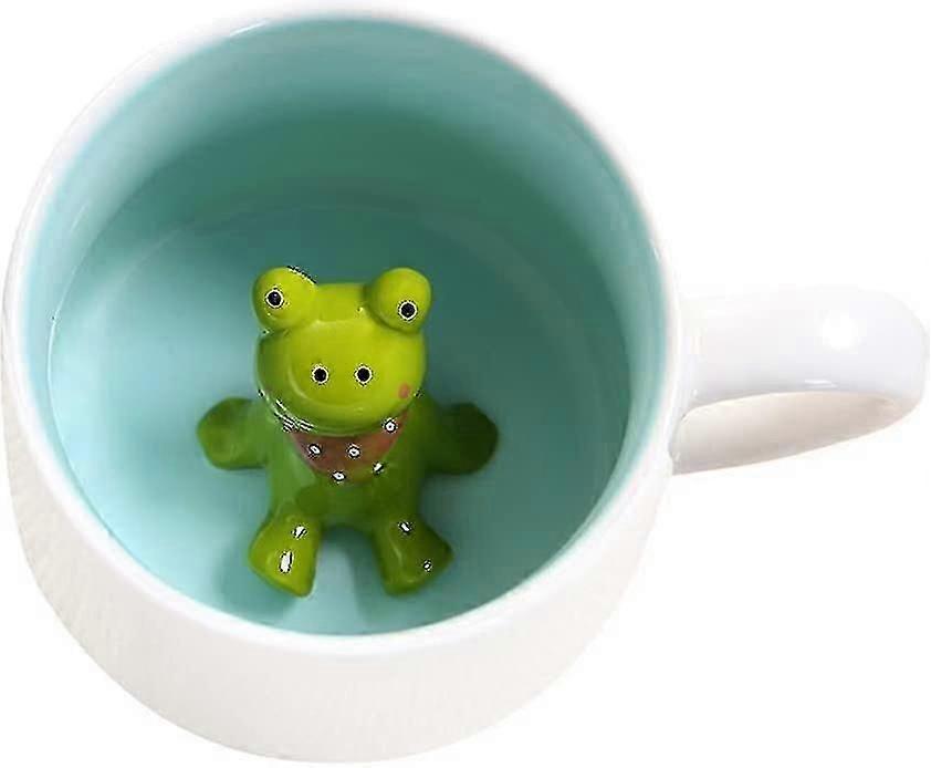 New,suitable Cute Frog Coffee Mug, Ceramic Mug With 3d Animal