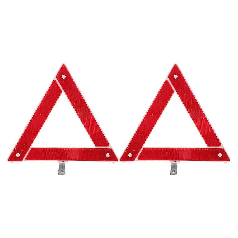 Emergency Vehicle Safety Red Triangle Reflector for Road Use 2Pcs