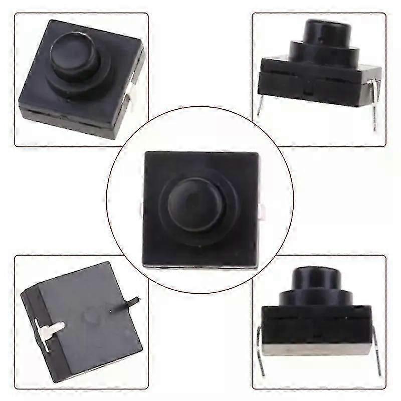 10 Pcs Flashlight Switch Button 1a 30v 2pin Cb-1212-112d Ultra-thin Medium Feet