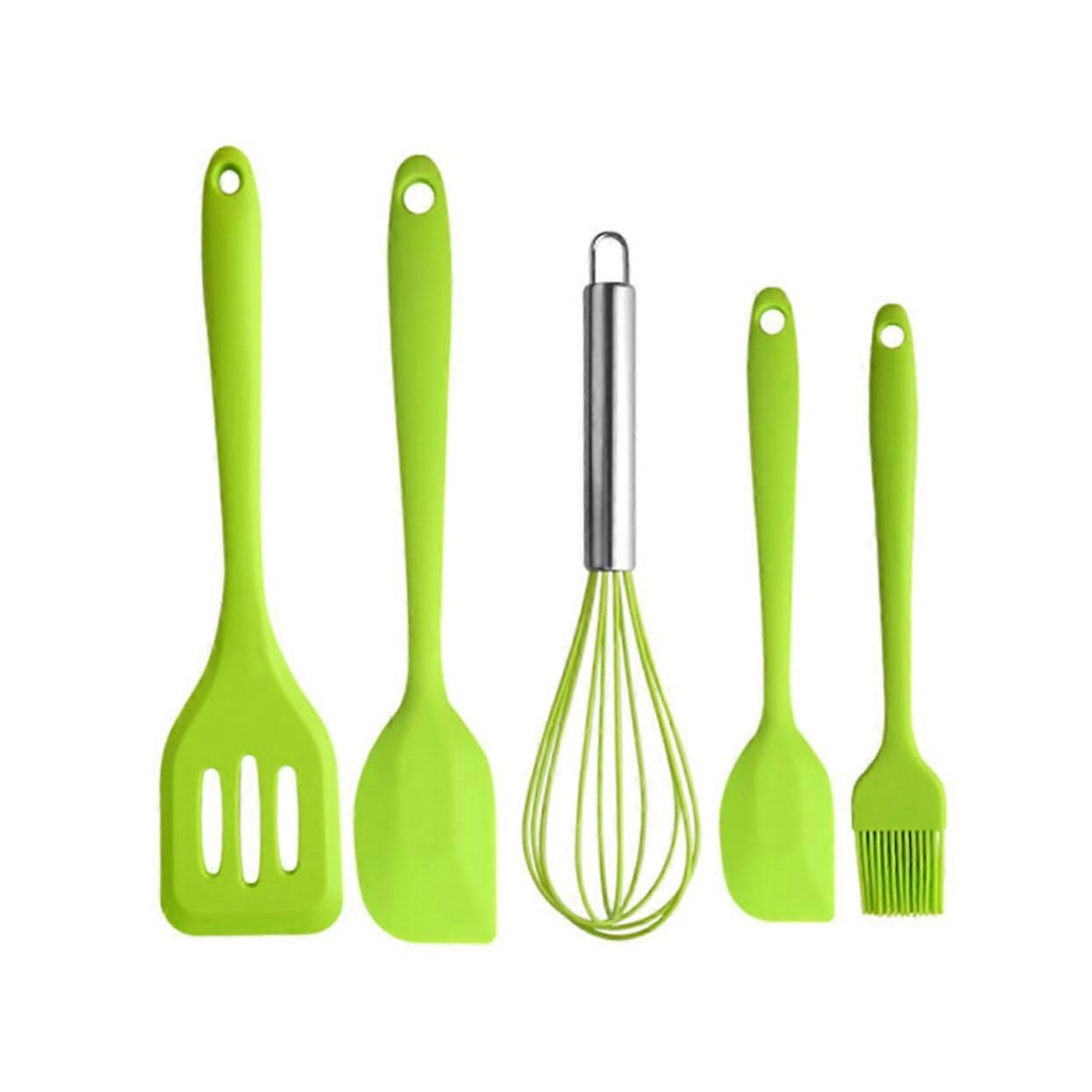 5pcs Silicone Cooking Utensil Set Heat Resistant Nonstick Kitchen Tools for Baking and Cooking
