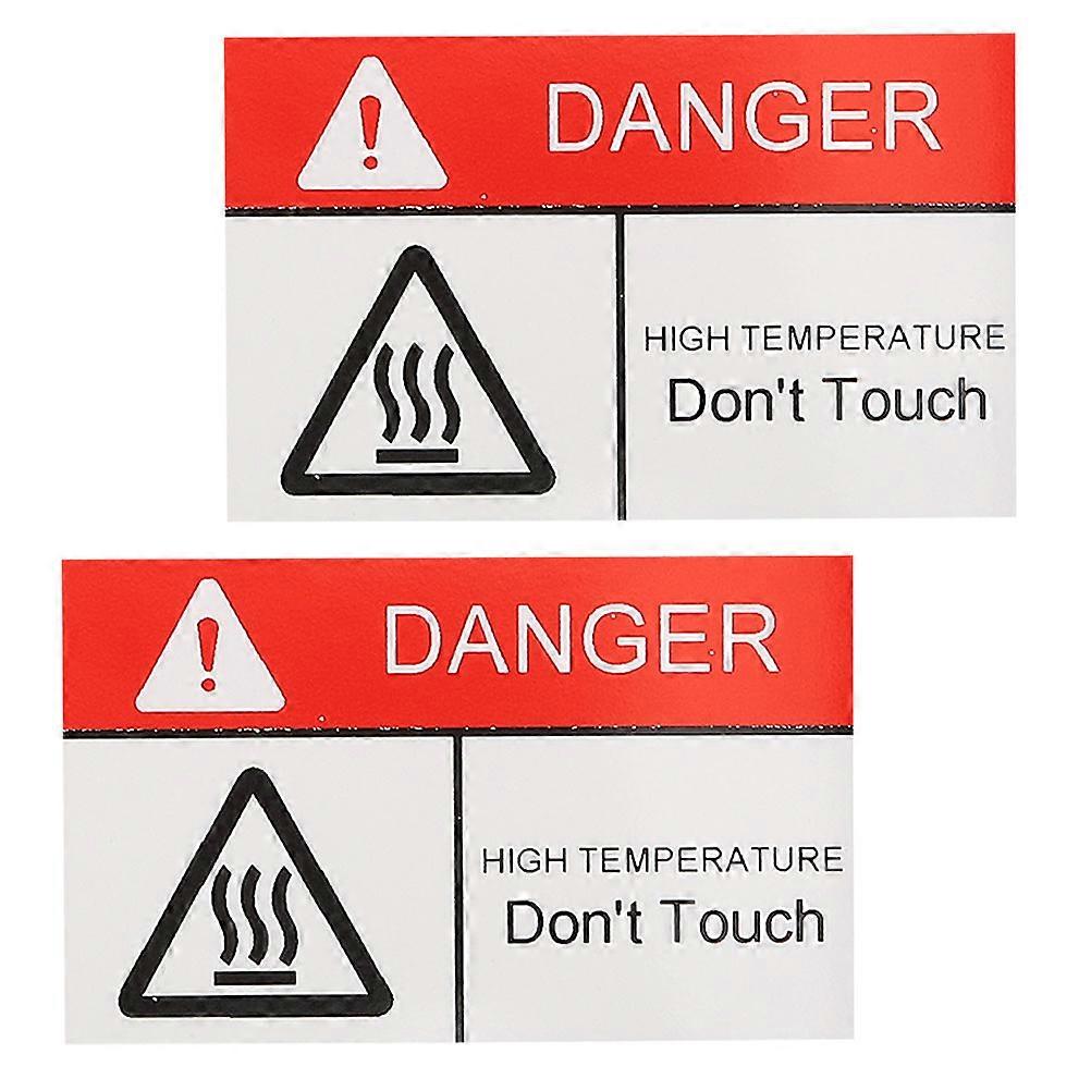 High Temperature Warning Sticker Hot Surface Label for 2Pcs Protection