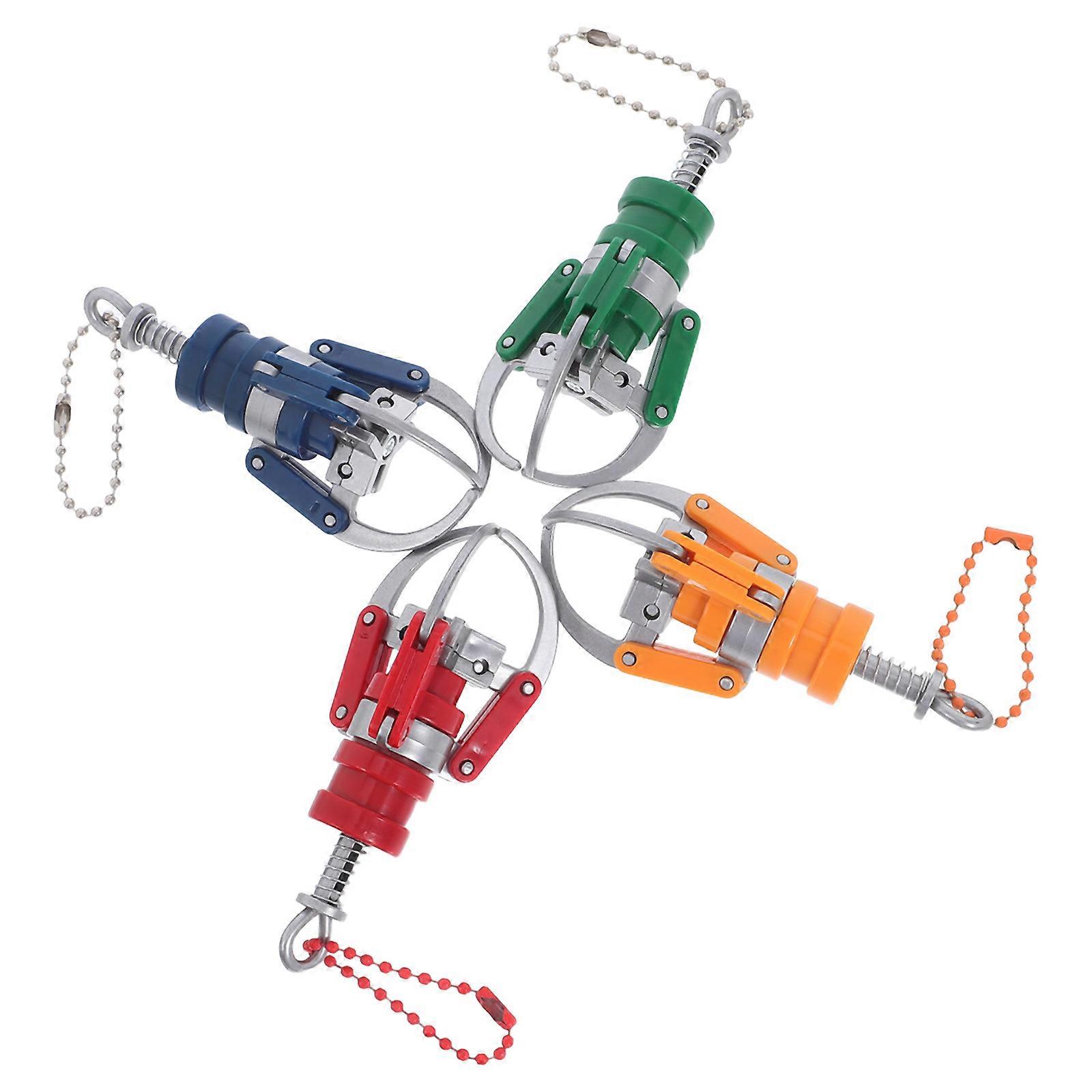 Mini Claw Machine Pendant for Decoration Use 4Pcs Assorted Alloy Gripper Charms