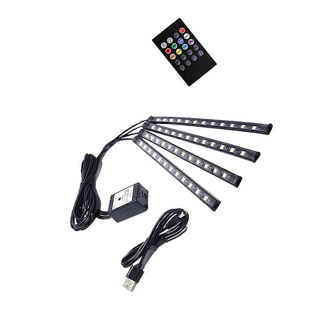 Car Interior Atmosphere Neon Lights Strip 1Set with Voice Control