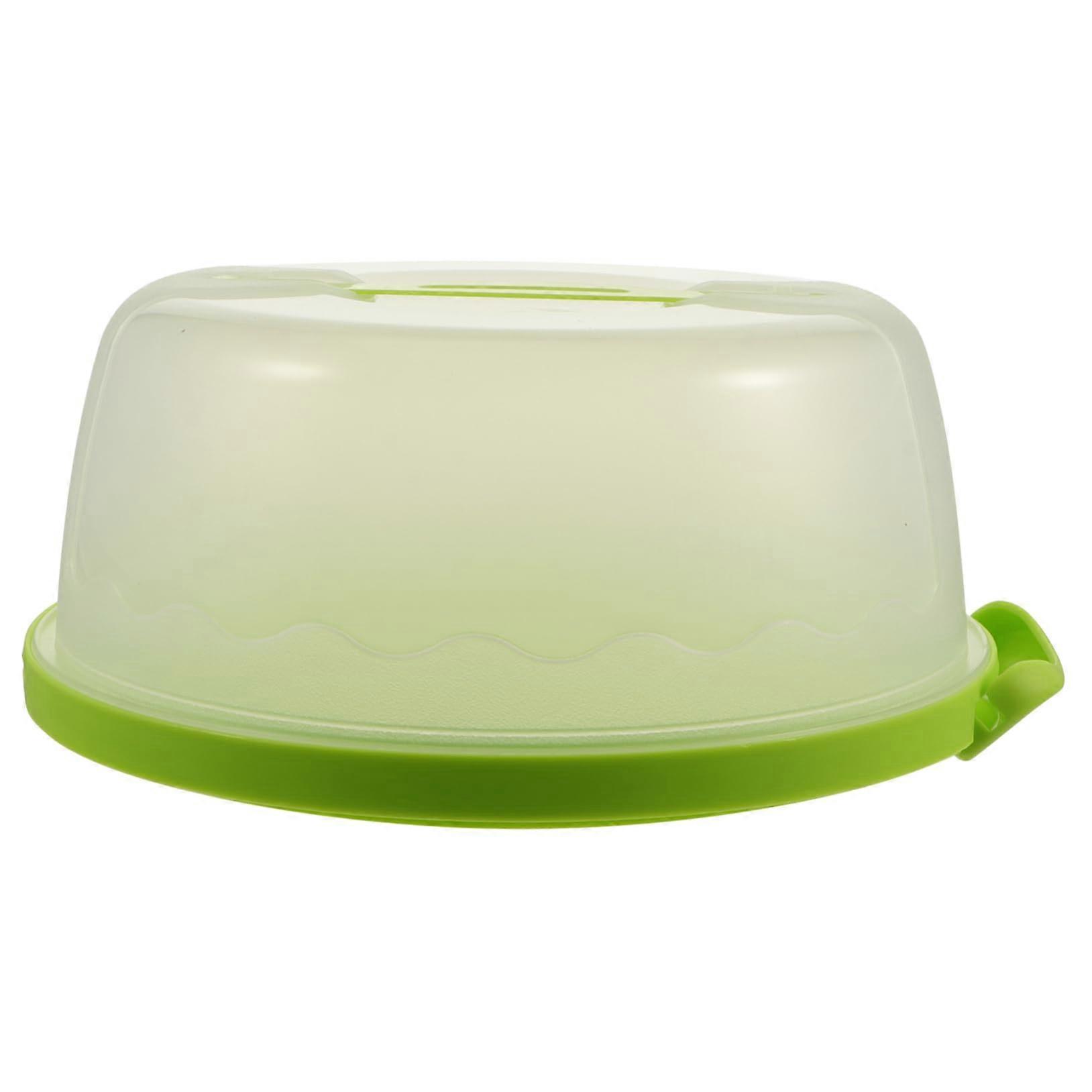 8 Inch Cake Carrier with Lid, Foldable Plastic Cake Storage Box for Travel and Parties