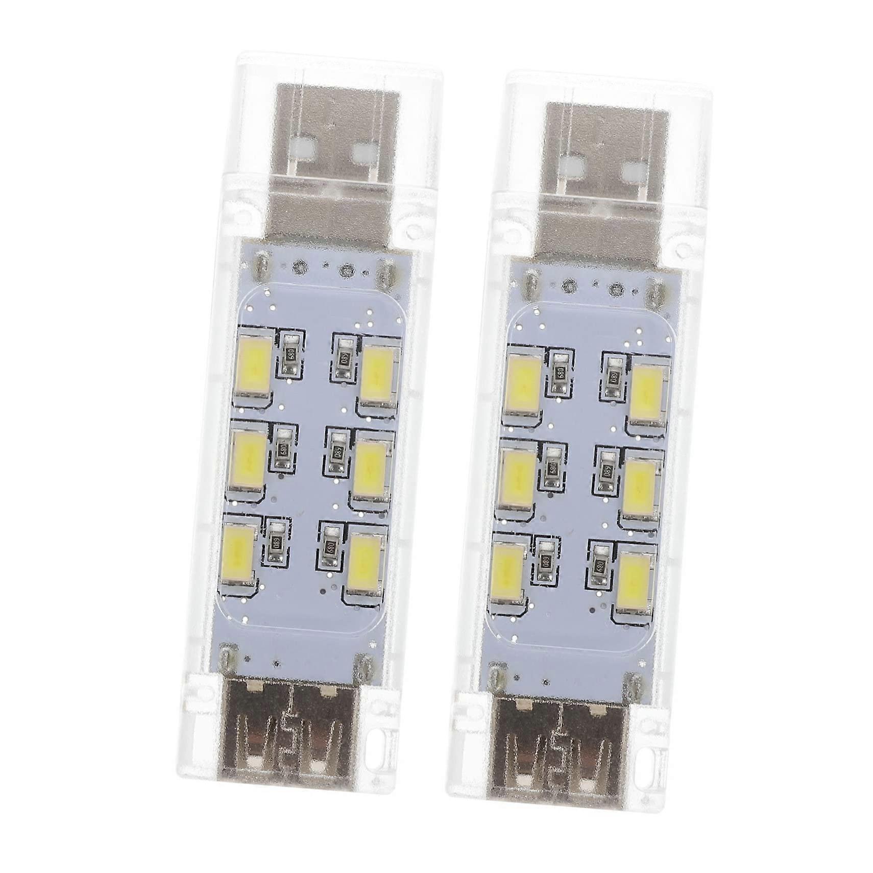 2pcs USB LED Lamp with Flexible Positioning for Laptop Keyboard and Bedside Reading