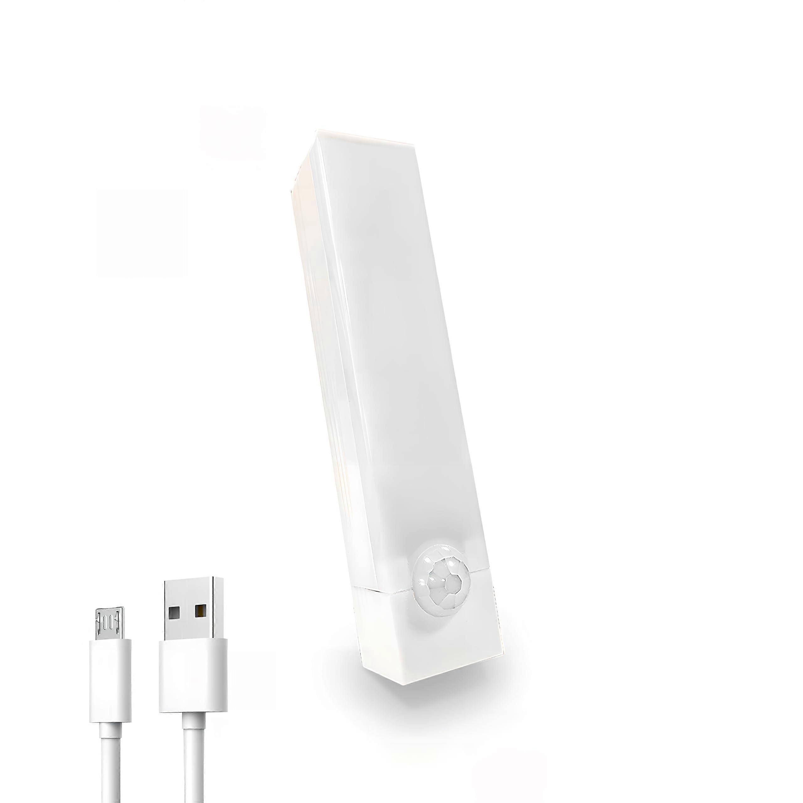 Motion Sensor Light Warm White LED Under Cabinet Lighting USB Rechargeable Magnetic 10cm