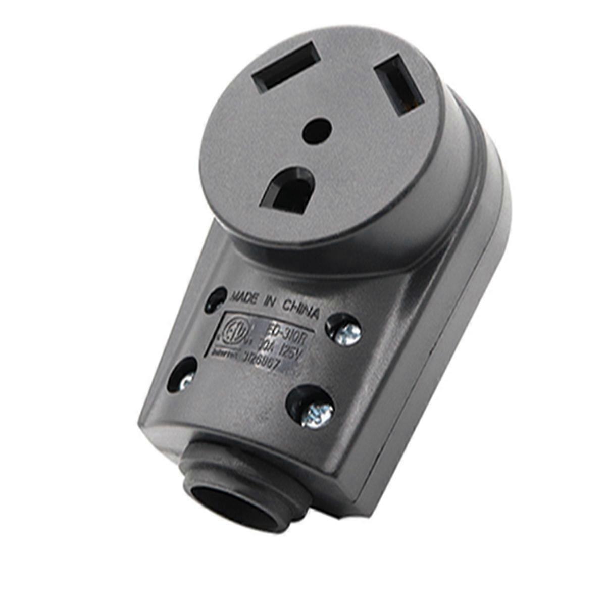 Rv Plug Female Replacement Plug 125V 30A for Rv Use Black