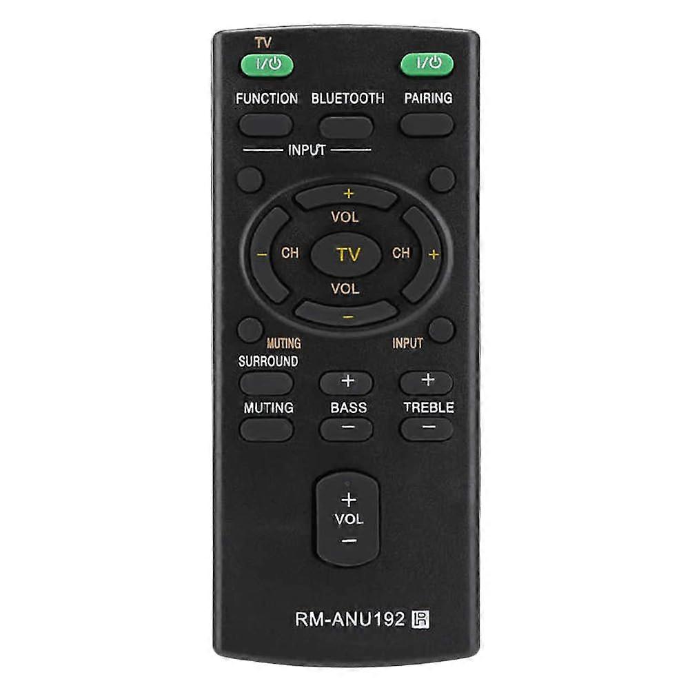 Remote Control RMANU192 for Sony Sound Bar HTCT60BT SACT60BT SACT60BT Durable Long Range