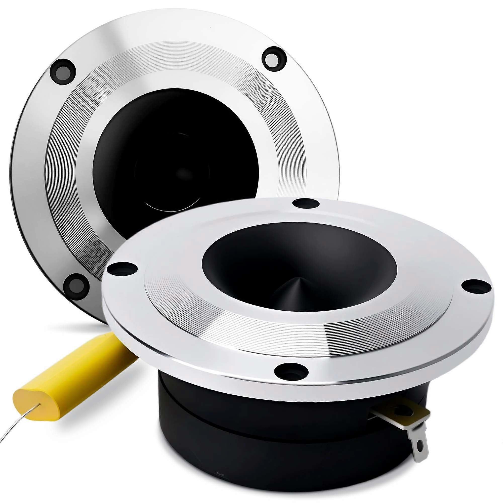 Car Audio Tweeters 400W Aluminum Bullet Pair with BuiltIn Crossover for Crystal Clear Highs