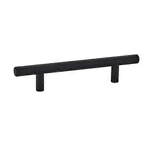 8 Inch Brass Cabinet Pull Flat Black Solid Forged Drawer Handle with Timeless Bar Design
