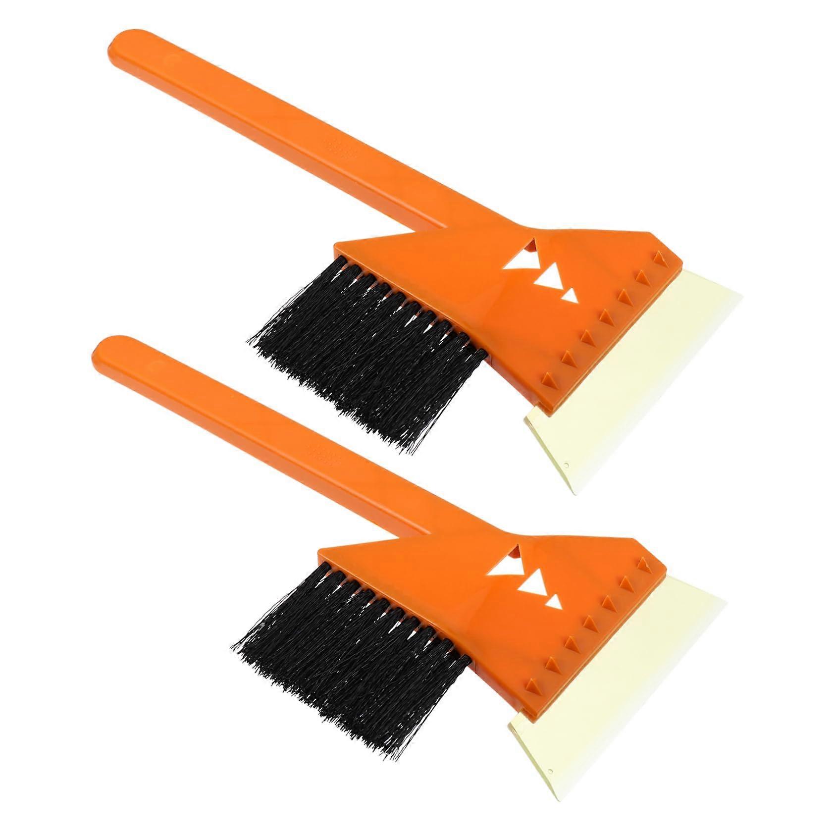 2Piece Car Snow Brush and Ice Scraper Set with Ergonomic NonSlip Grip for No Scratch Removal
