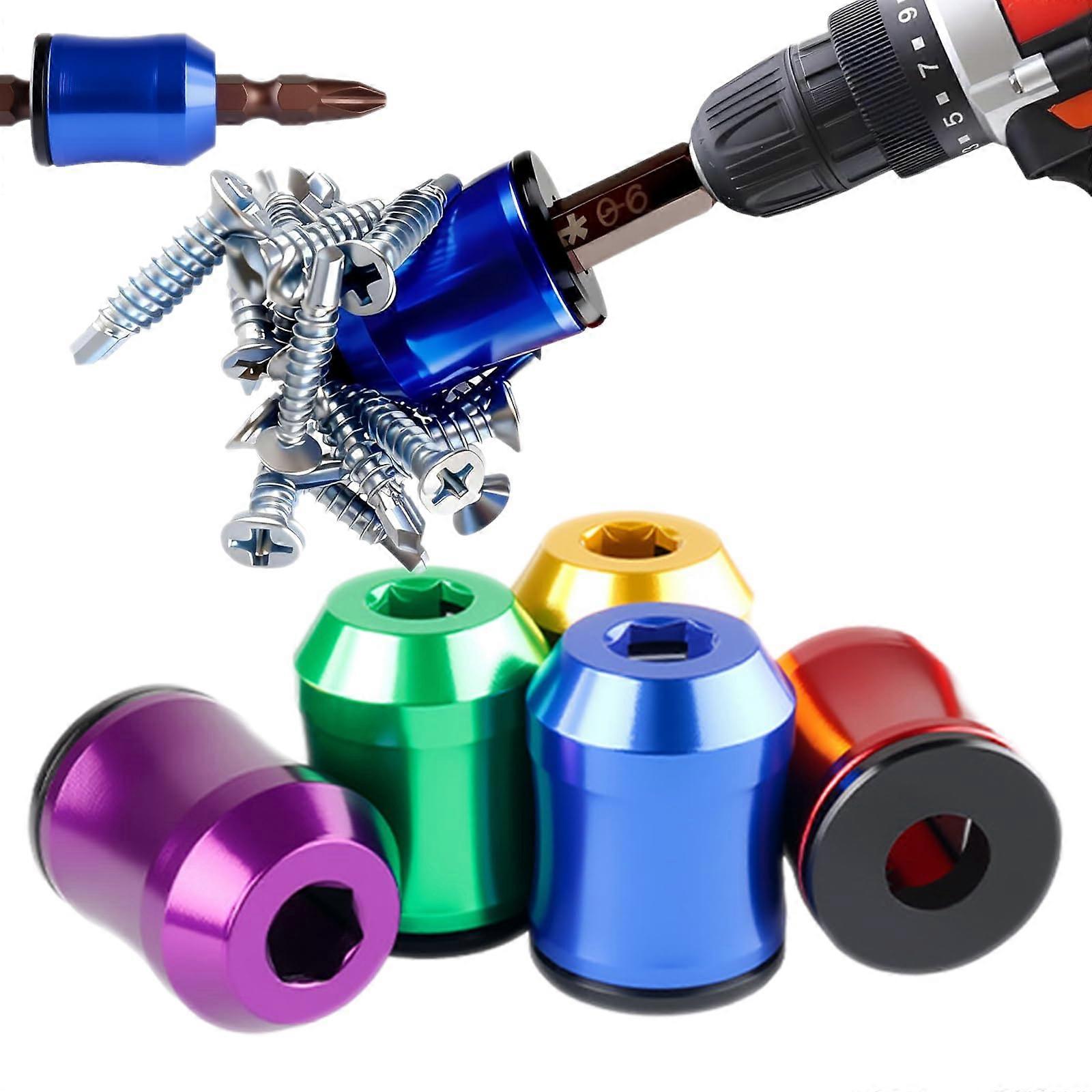 Magnetic Screwdriver Bit Holder Ring for Drill Bits, Strong Universal Magnetizer Tool, 5A Pack