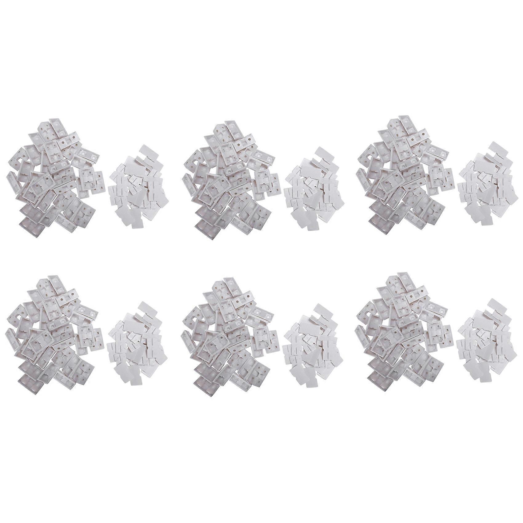 180Pcs Shelf Cabinet 90 Degree Plastic Corner Braces Angle Brackets White