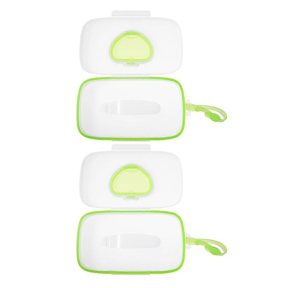 Refillable Wipes Dispenser Case Plastic for Storage Use 2Pcs Portable