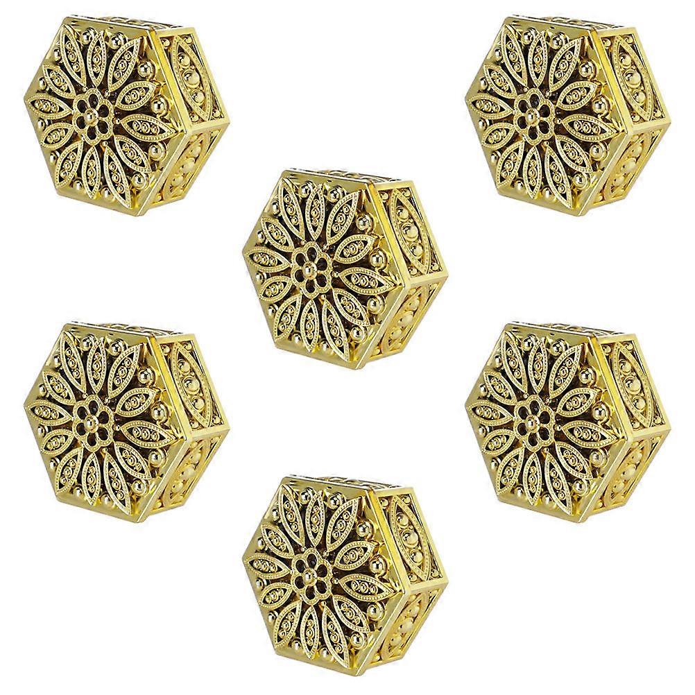 Wedding Hollow Candy Boxes Hexagonal Plastic Boxes for Storage 6Pcs