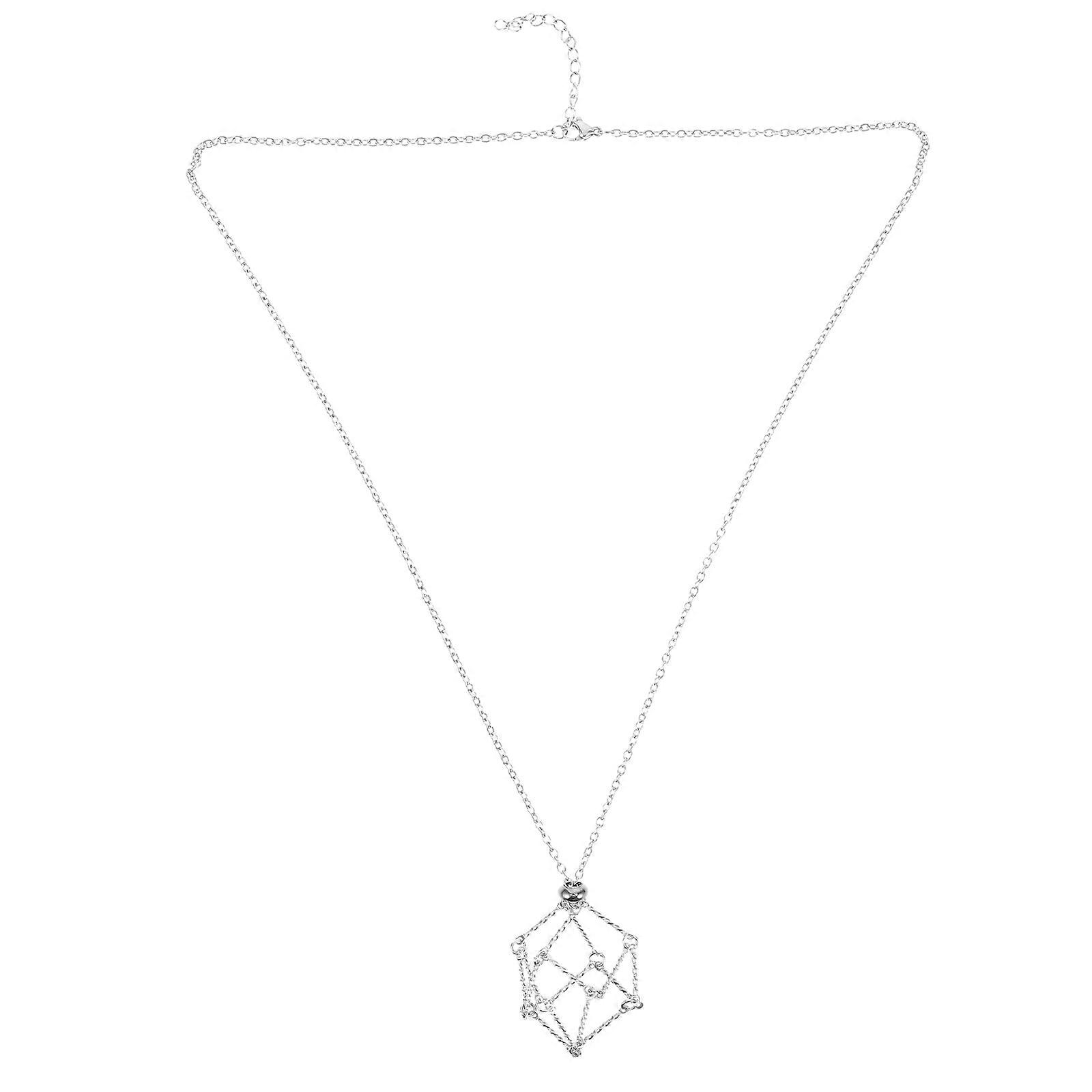 Crystal Holder Rope for Adjustable Necklace Pendant Silver Stainless